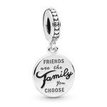 FGT Friends Family Charm for Bracelets Necklaces Pendants Token Dangle Sterling Silver Gift for Women Girls Friendship BFF Best Friend Wife Girlfriend Sister Birthday Mothers Day