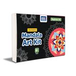 Mini Leaves Paint Your Own Mandala Art Coasters, Pack of 6 Coasters DIY Painting Craft Kit for Kids and Adults, All in One Painting Set, Brown