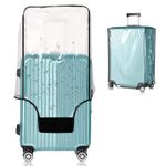 GigabitBest Luggage Covers for Suitcase PVC Suitcase Cover Luggage Cover Protectors Waterproof Clear Luggage Cover for 30 Inch Luggage (30''(27.16''H x 19.68''L x 12.99''W))