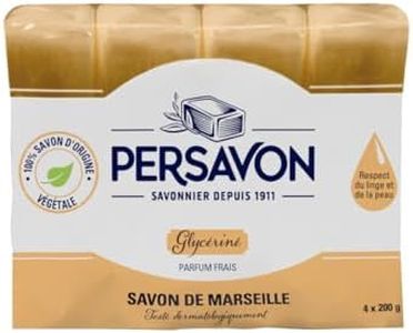 Persavon - Savon de Marseille Glycériné, Testé dermatologiquement, Origine Naturelle - 5x100 gr
