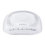 HoMedics SS-2025 White Noise Sound Machine | Portable Sleep Therapy for Home, Office, Baby & Travel | 6 Relaxing & Soothing Nature Sounds, Battery or Adapter Charging Options, Auto-Off Timer , Silver