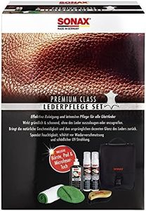 SONAX PREMIUM CLASS Kit d'entretien du cuir (3 x 250 ml) nettoyage et soins pour tos les cuirs lisses avec une protection longue durée | Réf: 02819410