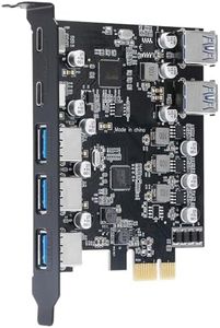 XRIKUI PCIe to USB 3.0 5X USB-A and 2X USB-C Ports Expansion Card,PCI Express Internal USB 3 Hub Converter for Desktop PCS Riser Card