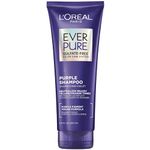 L’Oréal Paris EverPure Sulfate-Free Brass Toning Purple Shampoo for Blonde, Bleached, Silver, or Brown Highlighted Hair, 200ml