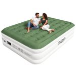 Zearna 203x152x40cm King/Double Inflatable Air Mattress, Air Bed with Built-in Electric Pump, Double Blow Up Mattress in 3 Mins Self-Inflation/Deflation, Guest Airbed for Home Portable Guest Bed