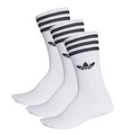 GROOVY Enterprise Cotton Blend Men's Unisex-Adults Women Men Crew LengthMid Cut Crew Socks Lightweight Running Socks Pack Of 3 (White, L(8-11))