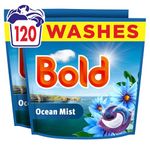 Bold Ocean Mist PODS® Washing Liquid Laundry Detergent Capsules 120 Washes, 120ct, Outdoor Freshness that Lasts and Lasts, with Built-in Lenor Softener