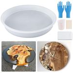 14"x2" Inch Deep Round Large Tray Resin Mold,Silicone Molds for Epoxy Resin, for Floral Preservation,Clock,River Table,Coffee Table,Resin Art,Home Decoration