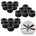 Antique Ceiling Fan Replacement Grommet Set - 18Pcs Vintage Ceiling Fan Grommets Replacement Rubber Grommets for Hunter Ceiling Fan Grommet Kit - Fan Blade Grommets - Black Grommets