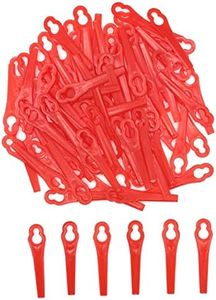 JZK 100 Pcs Plastic Grass Trimmer Blades 83mm, Cordless Strimmer Blades 83 mm, Lawn Mower Cutting Blades, Garden Mower Blades Replacement, Grass Strimmer Blades