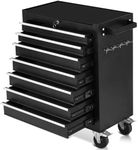 7-Drawer Rolling Tool Chest with Wheels,Tool Cabinet on Wheels with Keyed Locking,Multifunctional Tool Cart on Wheels,Tool Storage Organizer Cabinets for Garage,Warehouse, Repair Shop (Black)