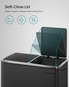 SONGMICS Double Kitchen Bin 30L – Dual Compartment Waste Recycling