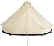 Outsunny 16.4' Large Family Teepee Tent Canvas Bell Tent Camp Shelter for Camping Hunting