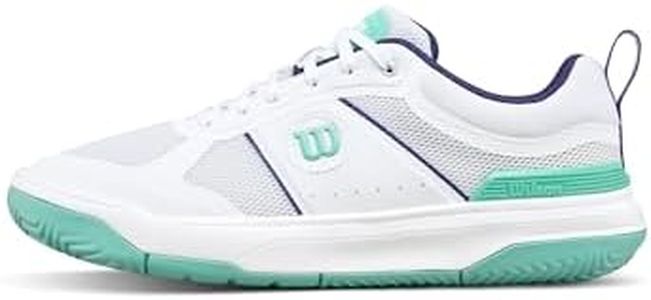 Wilson Womens Pickle Pro Pickleball Shoe, White/Bay/Skipper Blue, 9.5