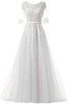 Sarahbridal Women's V-Neck Tulle Pr