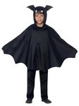 Smiffys Bat Cape, Black , Halloween Child Fancy Dress, Halloween Dress Up Accessories