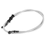 Keenso Oil Hose, 50cm -120cm Motorcycle Braided Steel Brake Clutch Oil Hoses Line Pipe for Motorcycle Pit Dirt Bike Motocross Street Bikes(900mm-Silver)