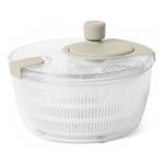 Amazon Basics Salad Spinner, BPA-Free, 4L, Linen Gray
