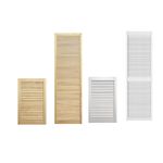 Single Louvre Doors Internal Wooden Door - Traditional and Modern Style - Natural/White Colour - Pine Wood Slatted Panel Design for Cupboard Wardrobe D.I.Y