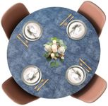 LAMINET - Elite Elastic Edged Print Table Pad - Marble Blue - Small Round - Fits Tables up to 44" Diameter - The Ultimate Protection for Your Table!!!