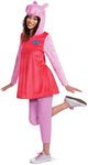 Disguise womens Peppa Pig Adult Costume, Official Peppa Pig Costume Outfit and Headpiece, Peppa, Small (4-6)