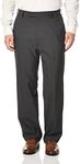 Haggar Men's 1926 Originals Mini Houndstooth Straight Fit Plain Front Suit Separate Pant, Medium Grey, 32W x 30L