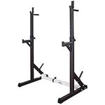 RIP X Adjustable Squat and Bench Press Rack Stand with Spotters and Dip Bars