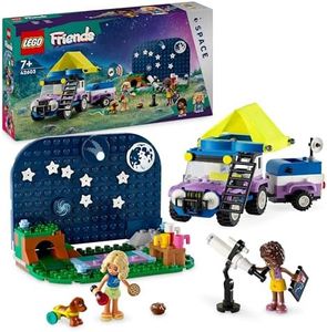 LEGO Friends Le Camping-Car d’Observation des Étoiles, Jouet pour Enfants, Filles et Garçons Dès 7 Ans avec Figurines Animales Hérisson et Chien, Plus Mini-Poupées Nova et Aliya et Télescope 42603