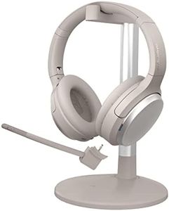 Avantree Eon - Casque Supra-auriculaire Bluetooth ANC sans Fil & Filaire avec Micro anti bruit Amovible et Stand Charge pour Appels et Musique sur Téléphone PC, Batterie remplaçable, Coussinets Larges