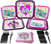 80s Party Supplies Packs (For 16 Guests), 80s Party Decorations for Adults, 80s Theme Decorations, 80s Birthday Party, 80's Napkins, 80s Paper Plates, 80s Decor, 80 s Party, Blue Orchards