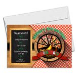 10 Personalised Girls Boys Pizza Birthday Party Invitations N2 - PIZZA PARTY