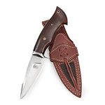 BIGCAT ROAR Handmade Hunting Knife - Bushcraft Fixed Blade Hunting Knife with Sheath and Walnut Wood Handle - 25.4 cm EDC Knife - Predator Hunter D2