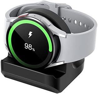Stand for Samsung Galaxy Watch 7 40,44mm /Watch Ultra/Watch 6 Classic/Watch 5/Watch 5 Pro Charger, Non-Slip Silicone Charger Dock Accessories Support Charging Holder -Black, Charger Cable Not Included