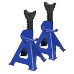 2Pcs Ratcheting Axle Stand, 3 Ton Adjustable Heavy Duty Axle Jack Stands Car Caravan Van Vehicle Stand Lifting Tool