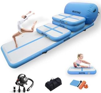 IBATMS Air Tumble Track Mat,Inflatable Gymnastics Air Mat for Gymnastics Training/Home Use/Cheerleading/Yoga/Water with Electric Pump