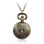 Broadfashion Retro Vintage Punk Ball Shape Metal Quartz Pocket Watch with Necklace Pendant Chain (Little Pumpkin)