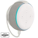 Made for Amazon" Mount for Echo Dot (3rd Gen) – Installs in Minutes with Included 3M Strips Or Screws - White