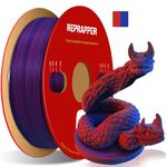 Reprapper Dual Color PLA Filament 1.75mm – Coextrusion Matte Red & Blue for 3D Printer & 3D Pen, Multicolour Like Rainbow PLA, 2.2lbs (1kg), Smooth & Easy Printing