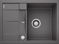 Blanco Metra Silgranit PuraDur Kitchen Sink,Gray (felsgrau),45cm Base Cabinet