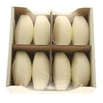 Wenzel maxi floating candles, pack of 8, large and with a long burn time of 8 hours off-white