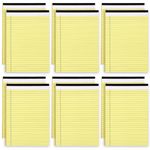 EOOUT 12 Pack Yellow Legal Pads Writing Pads 8.5x11 Inch, 80GSM Thick College Ruled Lined Writing Note Pads 30 Sheets Letter Size Legal Notepads Memo Pads for Office Work