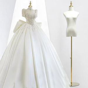 Dress Mannequin, Dress Form Female Mannequin Torso 55~75in Height Adjustable Manikin Body Gold Metal Stand for Clothing Jewelry Display