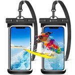 Syncwire Waterproof Mobile Phone Case, Pack of 2 Underwater Mobile Phone Case, 7 Inch Waterproof Mobile Phone Case with Side Buttons, Seamless Design for iPhone 14 13 12 11 Pro XS Max Mini SE XR X 8