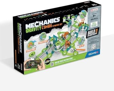 Geomag World Mechanics Gravity Recycled Combo Starter Set 153 Pcs, Educational And Creative Game For Kids, Magnetic Constructions, 153-Piece Pack, Recycled Plastic, 757