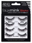 ARDELL False Eyelashes Faux Mink Demi Wispies 4 Pairs Multipack Black Medium Volume Long Length Invisiband Lightweight Silky Soft Faux Mink Eyelashes Vegan-Friendly Cruelty-Free