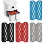 4 Pack Tower Air Fryer Accessories,5.1 x7.87 Inch Silicone Reusable Double Basket Air Fryer Liners Hot Pads for Multifunction Kitchen Accessories