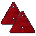 Enjoyist 2-Pack Safety Reflector Warning Sign, Slow Moving Vehicle Triangle Safety Sign, Engineering Grade Reflective for Outdoor Truck, Car, Golf Cart