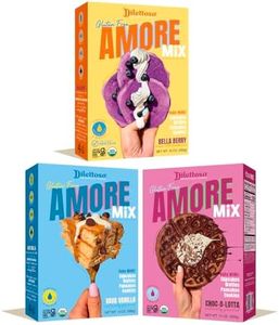 Dilettoso's Organic Gluten-Free Oat Flour Baking Mix | Variety Pack: Vanilla, Chocolate, and Wild Blueberry | Pancakes, Waffles, Cupcakes, Brownies, and Cookies | 10oz AMORE Mix (3 Boxes)