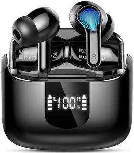 Wireless Earbuds, Bluetooth 5.3 Headphones in Ear 2024 Wireless Headphones with ENC Mic, Wireless Earphones Noise Cancelling Ear buds IP7 Waterproof Bluetooth Earphones 40H Deep Bass/USB-C/LED Display