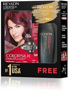 REVLON ColorSilk Hair Color with Keratin - 3DB Deep Burgundy - (with Outrageous Shampoo 90 ml) (3S10978F36721334)